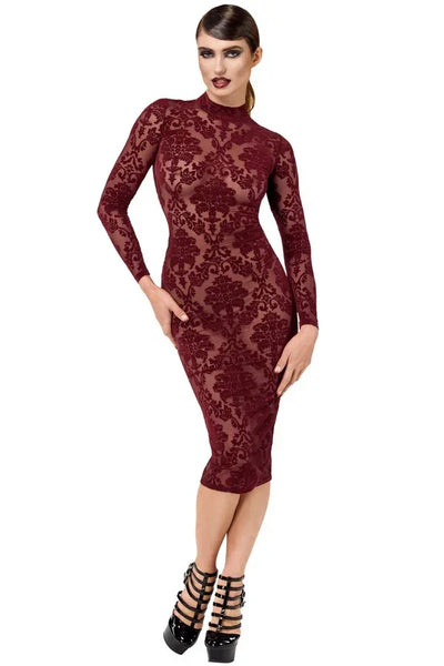 Robe midi Kink Royal F384 par Noir Handmade