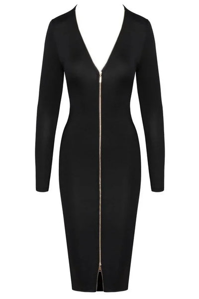 robe-midi-zip-argente-luxury-alley-3 - LUXURY ALLEY