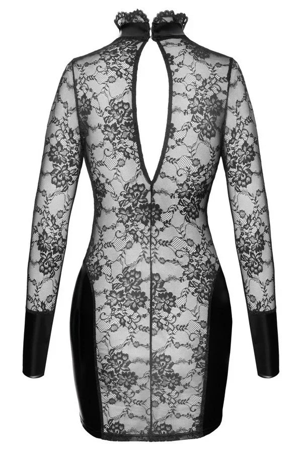 Robe résille noire Ligne Privée par Noir Handmade