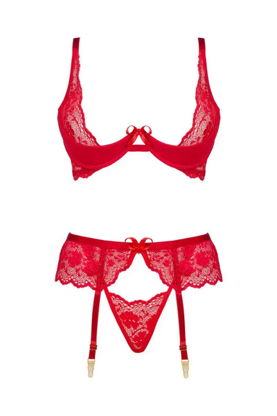 Pink suspender set