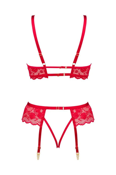 Pink suspender set