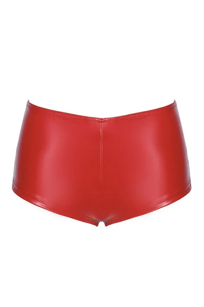 Shorty wetlook F356 Mysteria rouge par Noir Handmade