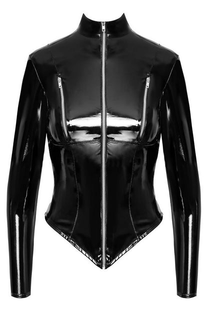 Veste vinyle coquine par Black Level