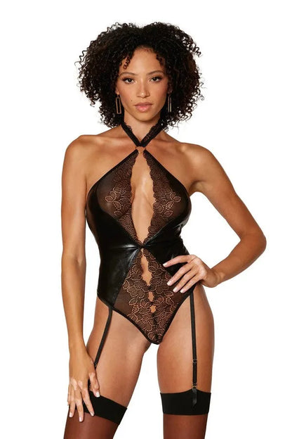 Body dentelle wetlook mix - LUXURY ALLEY dessous