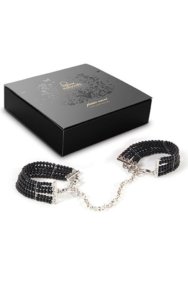 Menottes Perles nacrées noires - LUXURY ALLEY dessous