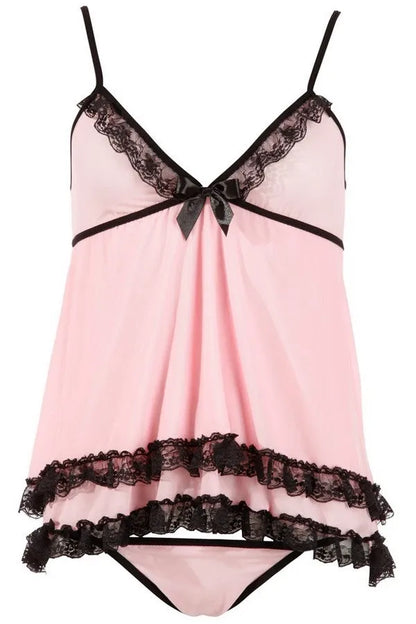 Babydoll Julia rose par Cottelli lingerie