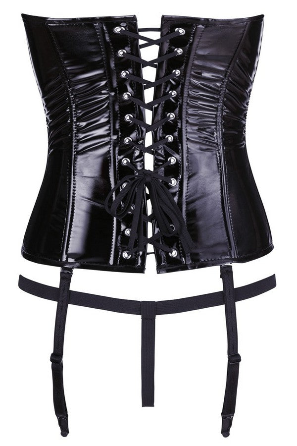 Corset vinyle noir - LUXURY ALLEY dessous