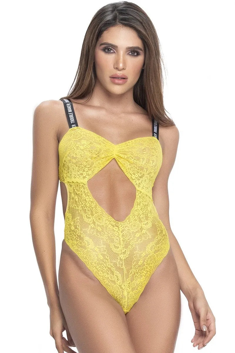 Body Touble Maker jaune par Mapalé lingerie