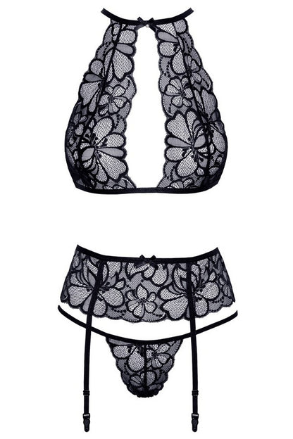 Ensemble floral noir par Kissable