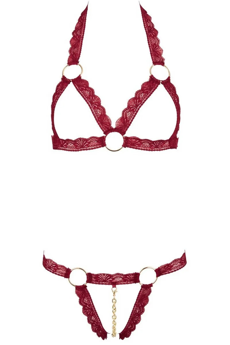 Ensemble ouvert bordeaux par Cottelli lingerie