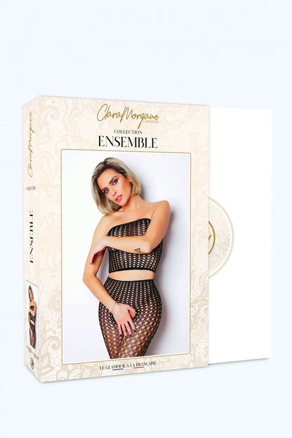 Ensemble résille Le Numéro 2 par Clara Morgane lingerie