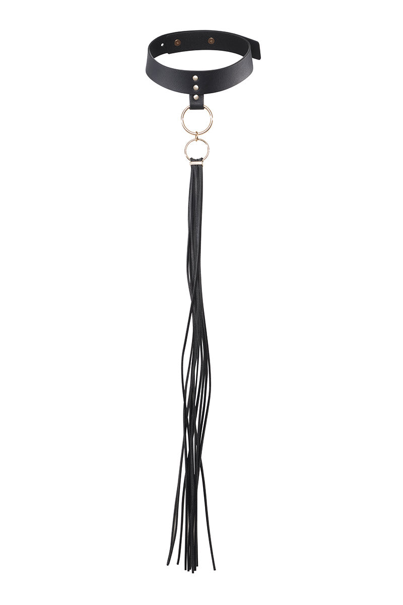 Collier fouet Maze noir - LUXURY ALLEY dessous