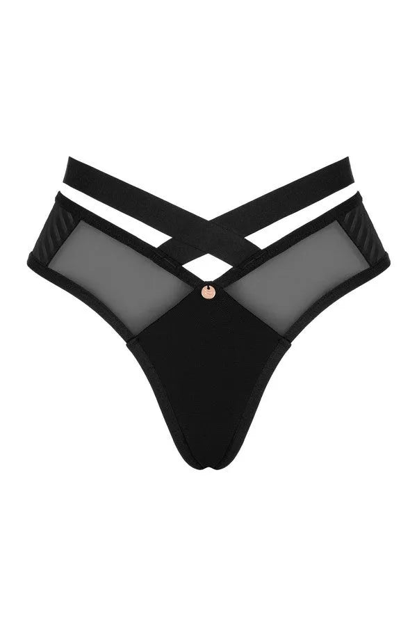 Pantie noire Brasica - LUXURY ALLEY dessous