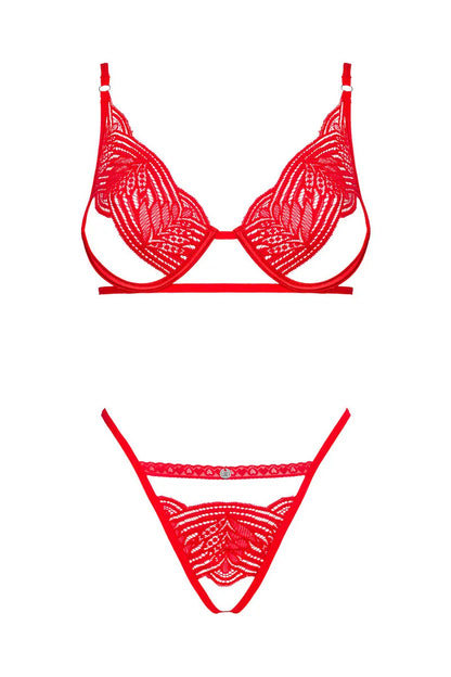 Ensemble rouge Mellania - LUXURY ALLEY dessous