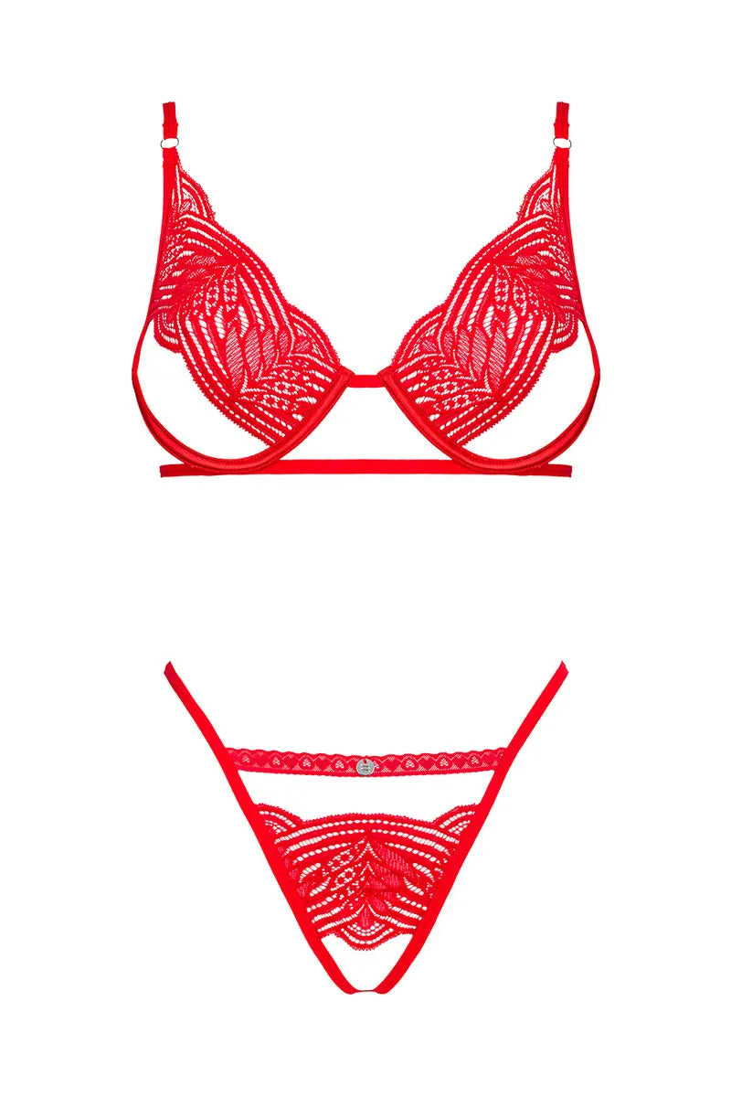 Ensemble rouge Mellania - LUXURY ALLEY dessous