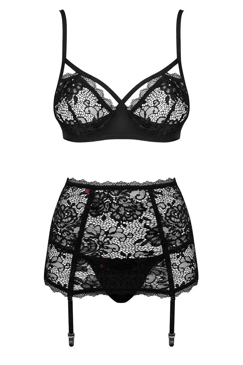 Ensemble jarretelles Peonesia - LUXURY ALLEY dessous