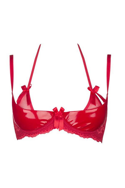 Soutien-gorge ouvert Rouge V-6481 par Axami