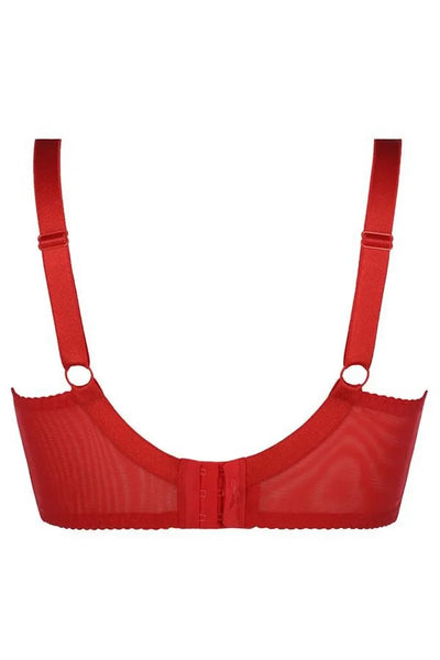 Soutien-gorge ouvert rouge V-8741 par Axami