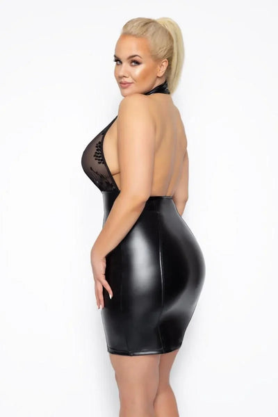 Robe décolleté F266 par Noir Handmade