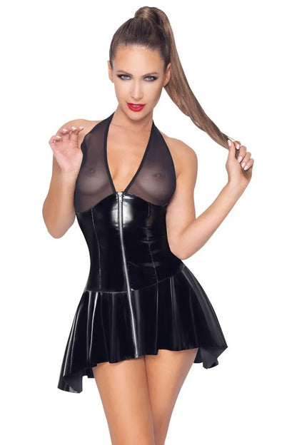 Robe vinyle zip sexy par Black Level