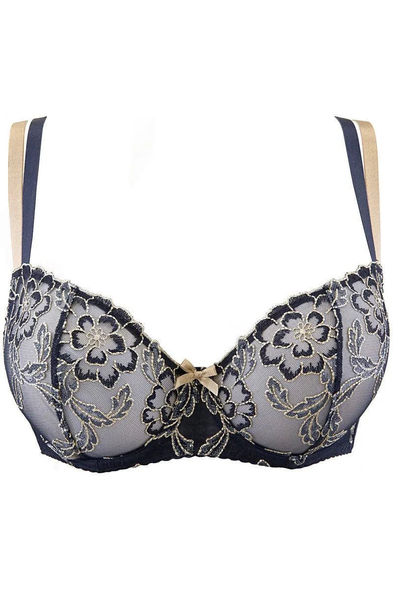 Soutien-gorge bleu & or V-9331 (90C) par Axami