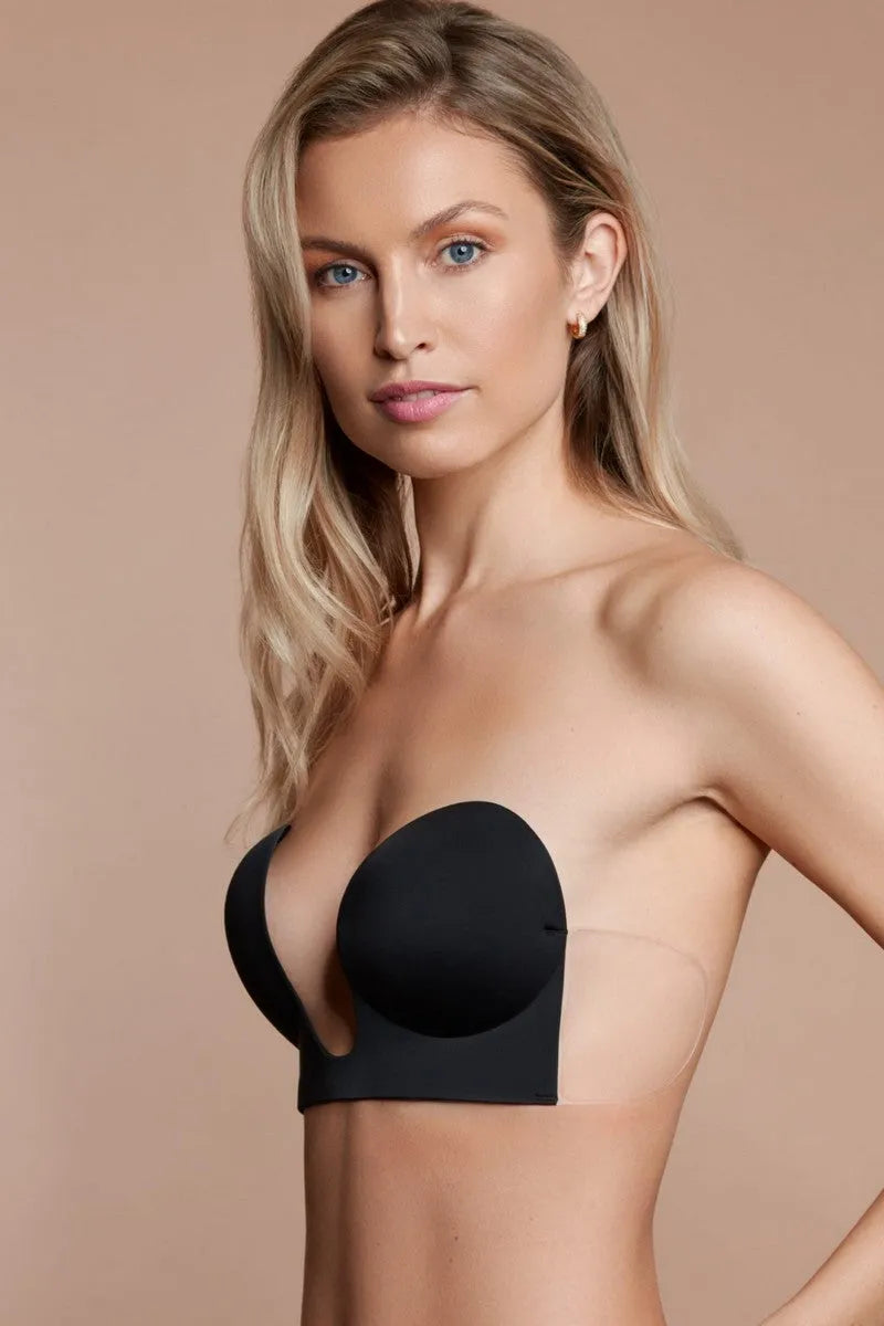 Soutien-gorge adhésif sans couture noir - LUXURY ALLEY dessous