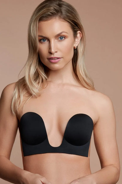 Soutien-gorge adhésif sans couture noir - LUXURY ALLEY dessous