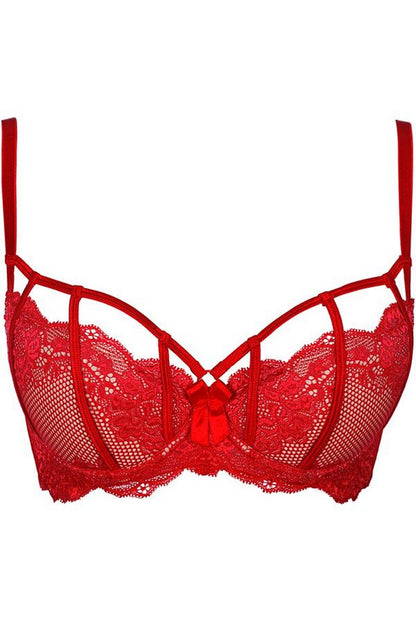 Soutien-gorge rouge V-8981 par Axami