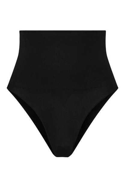 String taille haute sans couture noir - LUXURY ALLEY dessous