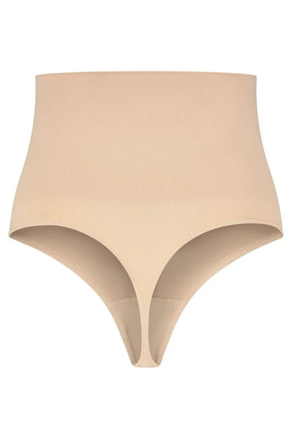 String taille haute sans couture beige - LUXURY ALLEY dessous