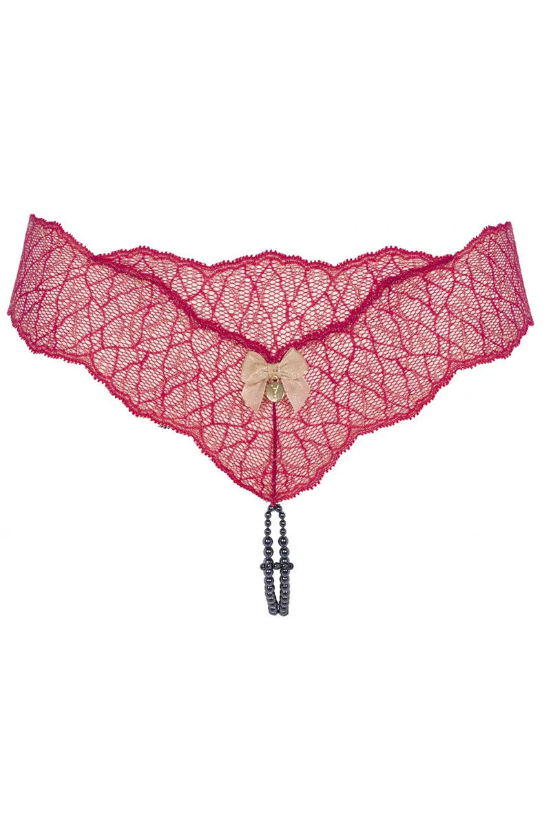 String Sydney Dark double rouge - LUXURY ALLEY dessous