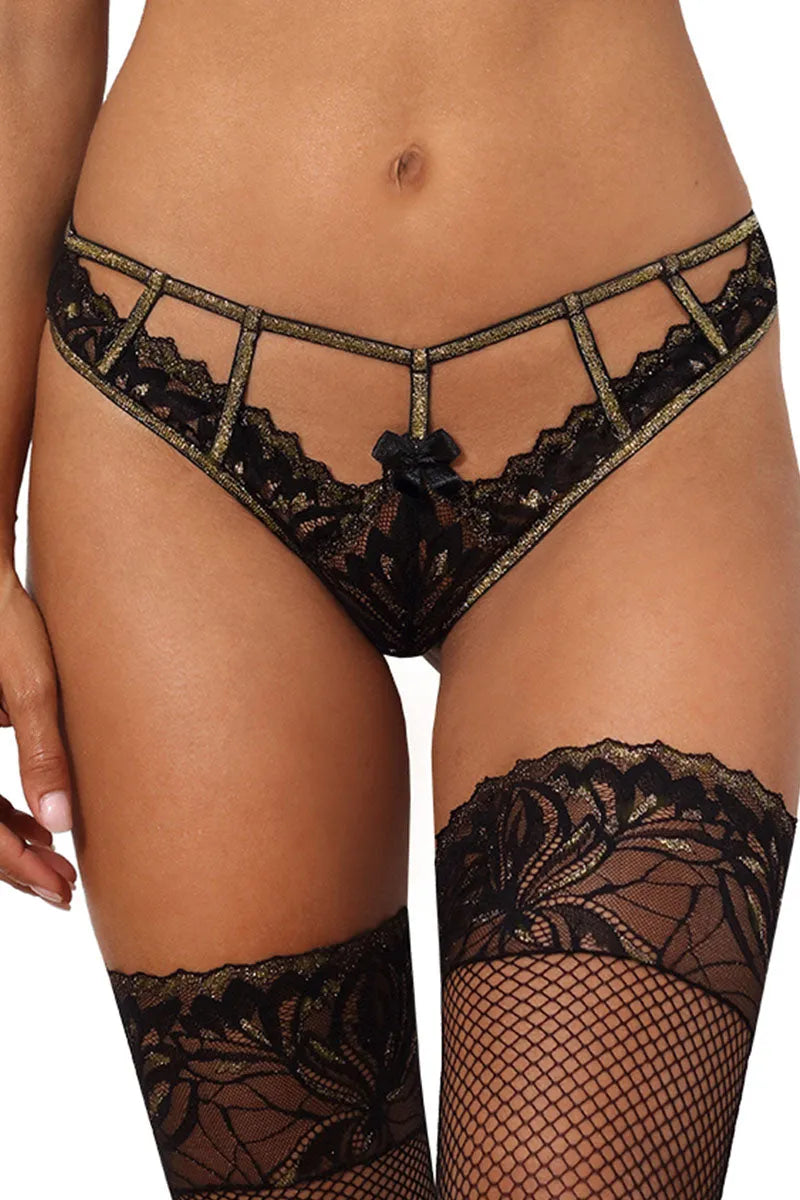 String noir V-10108 - LUXURY ALLEY dessous