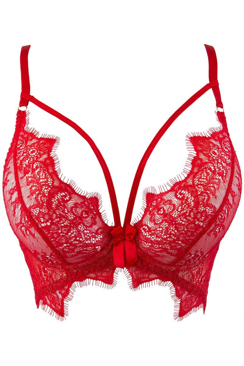 Soutien-gorge rouge V-9581 - LUXURY ALLEY dessous